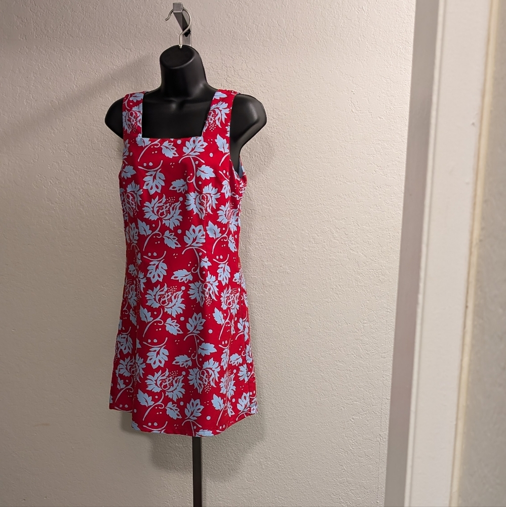 Unbranded Floral Red Blue Medium Dress